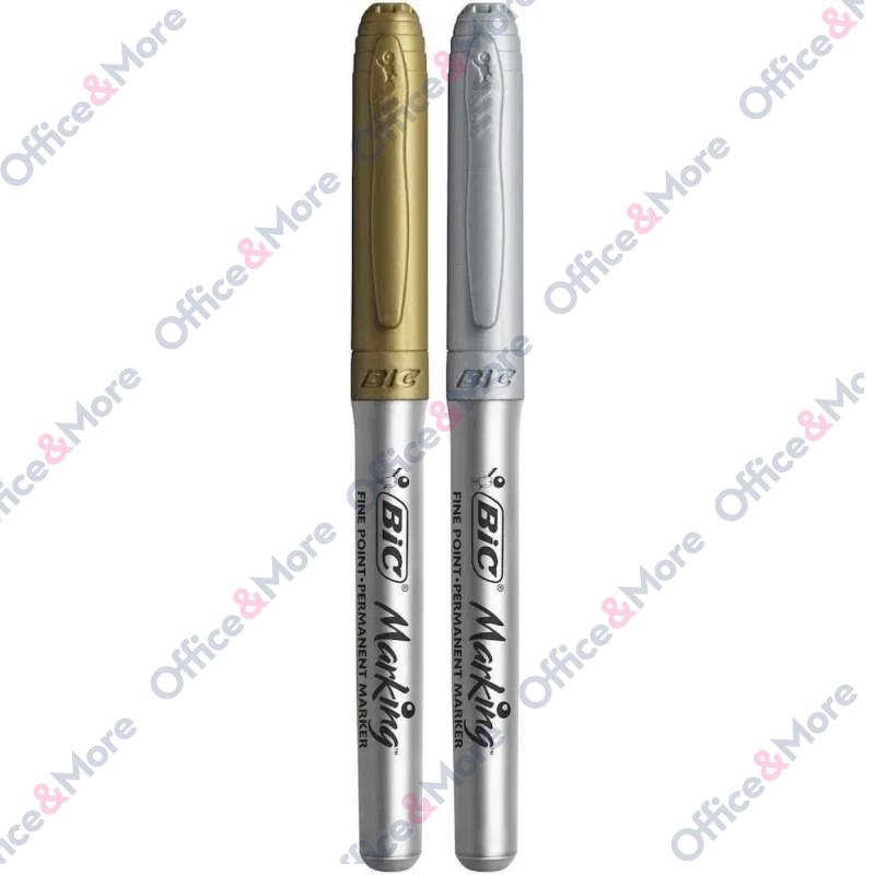 BIC MARKER PERMANENT INTENSITY, SILVER/GOLD,0.8 