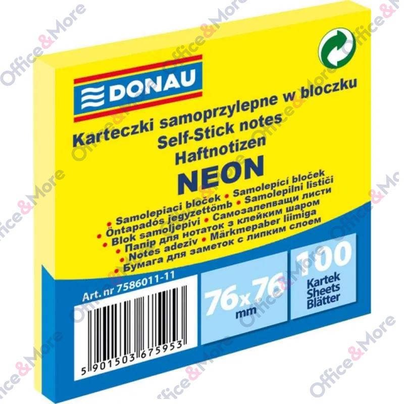 DONAU SLP LISTIĆI ZA PORUKE 76X76 NEON ŽUTA 100L 