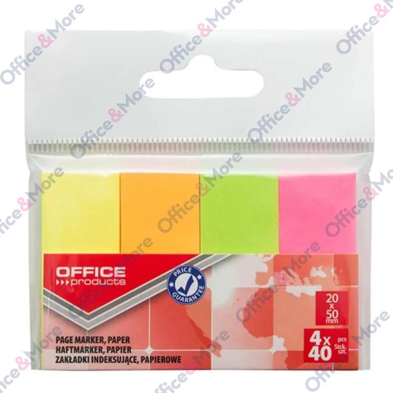 OFFICE PR. INDEKS PAPIRNI 20MM X 50MM,4X40 L NEON 