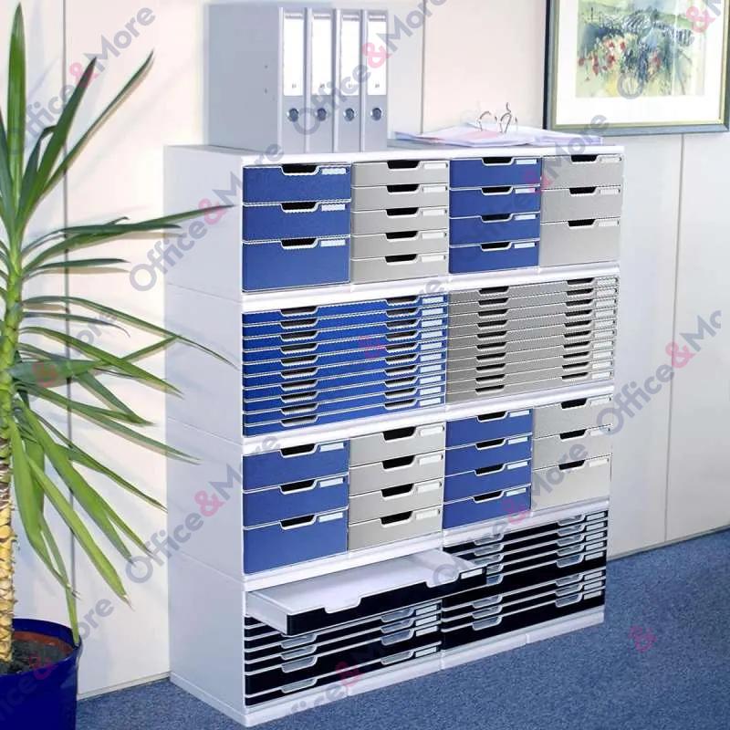 EXACOMPTA BOKS 10 FIOKA SIVA-PLAVA MODULO A4 