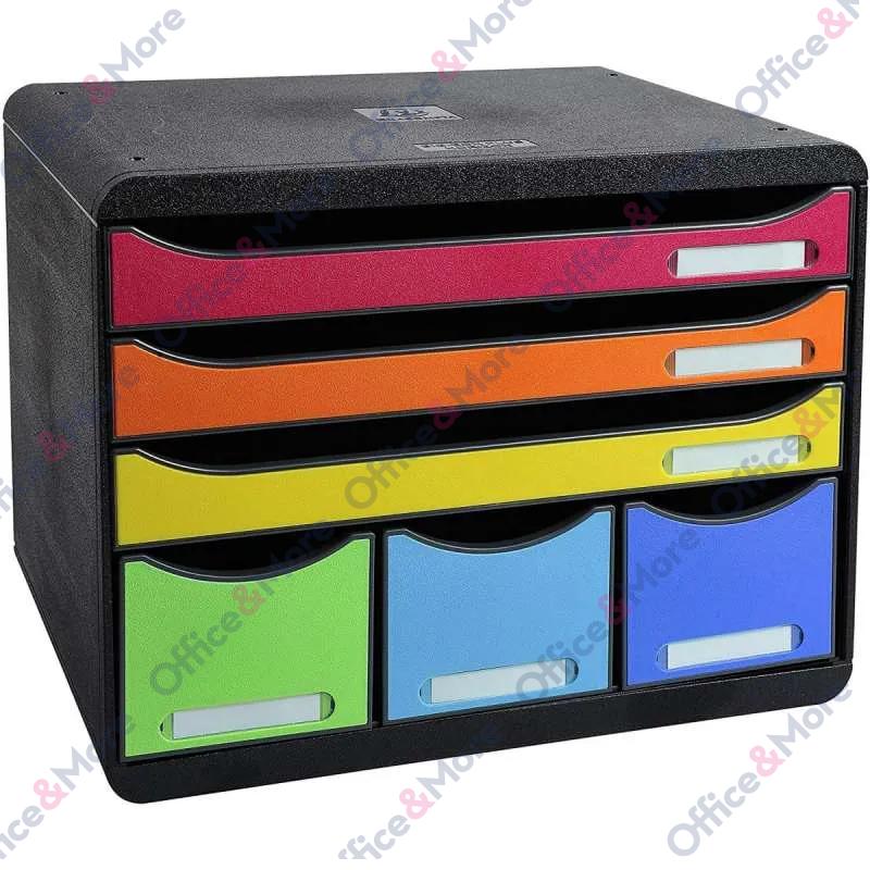 EXACOMPTA BOKS 6 FIOKA CRNA-BOJA FIOKE STORE-BOX 