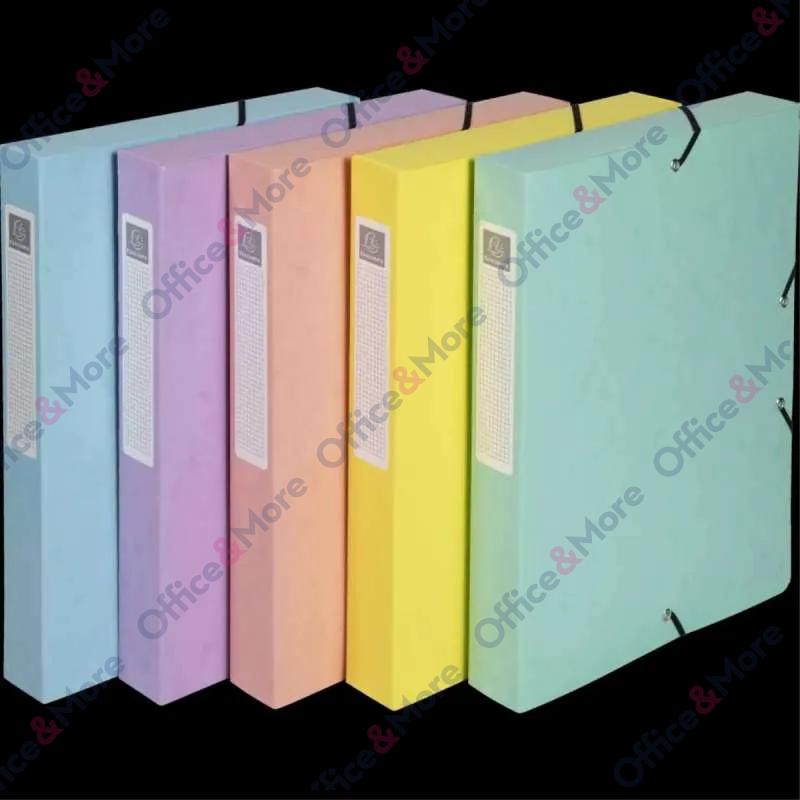 EXACOMPTA BOX FASCIKLA A4 25mm 0.7mm AQUAREL Ass. 