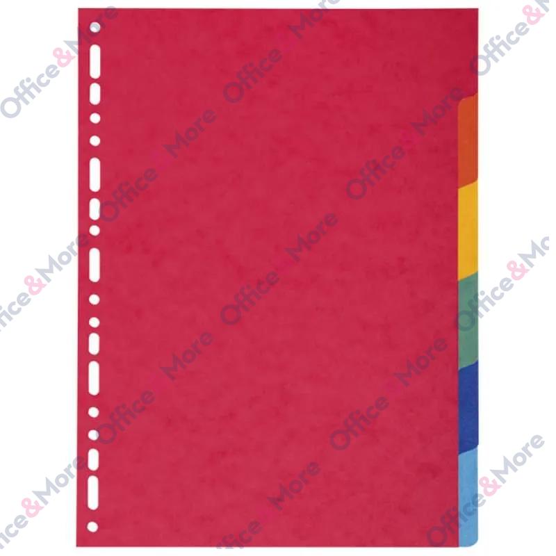 EXACOMPTA PREGRADNI KARTON A4, 6 BOJA, REC. 220g 