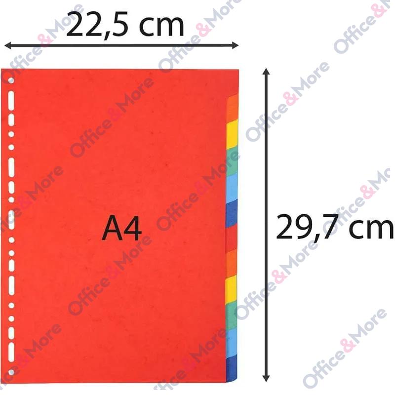 EXACOMPTA PREGRADNI KARTON A4, 10 BOJA, REC. 220g 