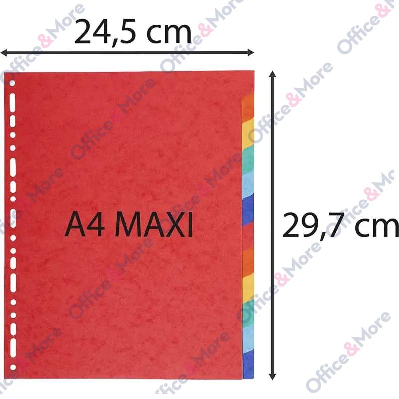 EXACOMPTA PREGRADNI KARTON A4+, 12 BOJA,REC.220g 