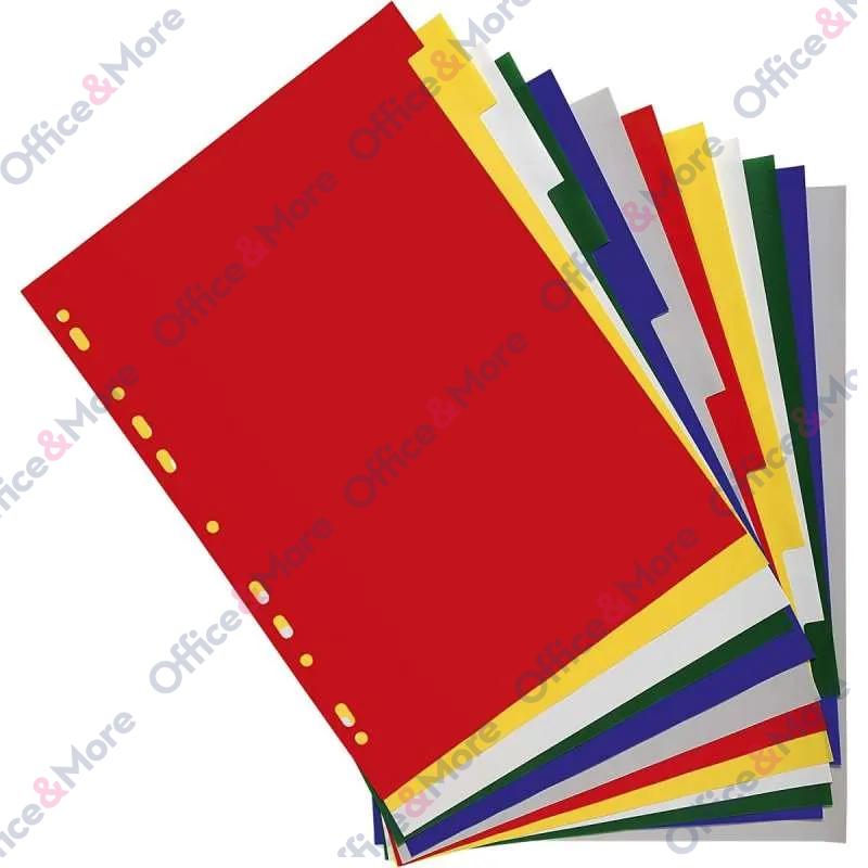 EXACOMPTA PREGRADNI INDEKS PP A4+, 12 BOJA 0.12mm 