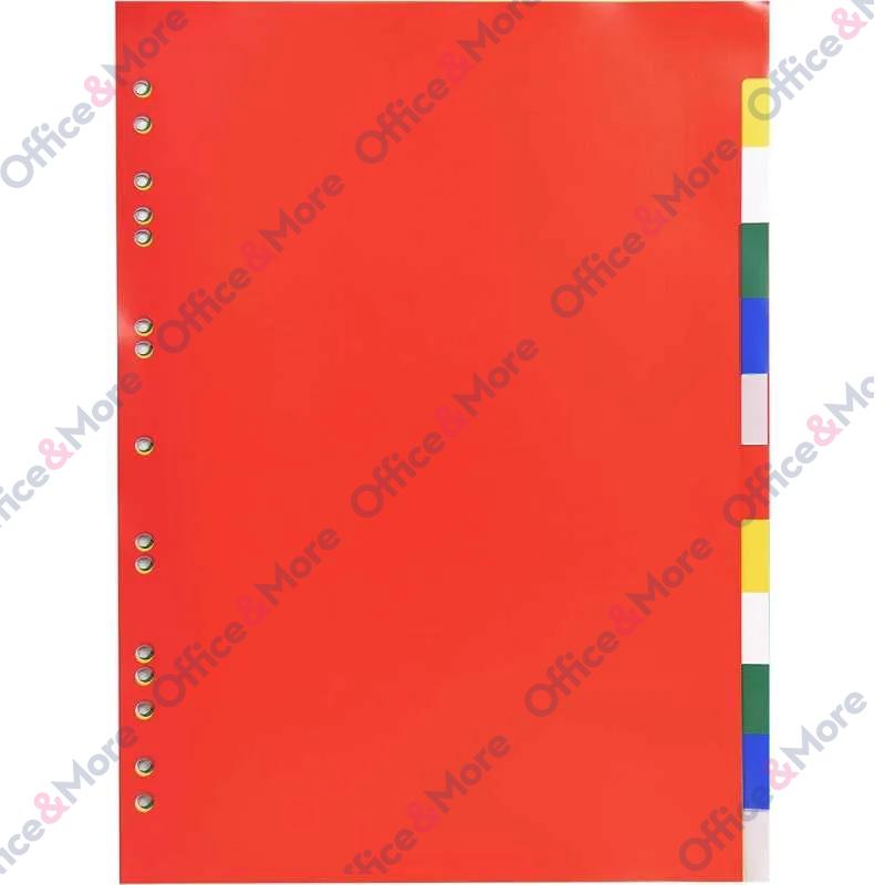 EXACOMPTA PREGRADNI INDEKS PP A4+, 12 BOJA 0.12mm 