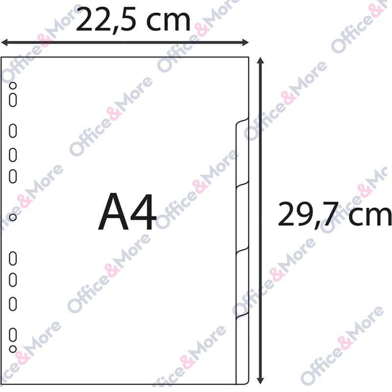 EXACOMPTA PREGRADNI INDEKS PP A4, SIVA BROJ 1-5 