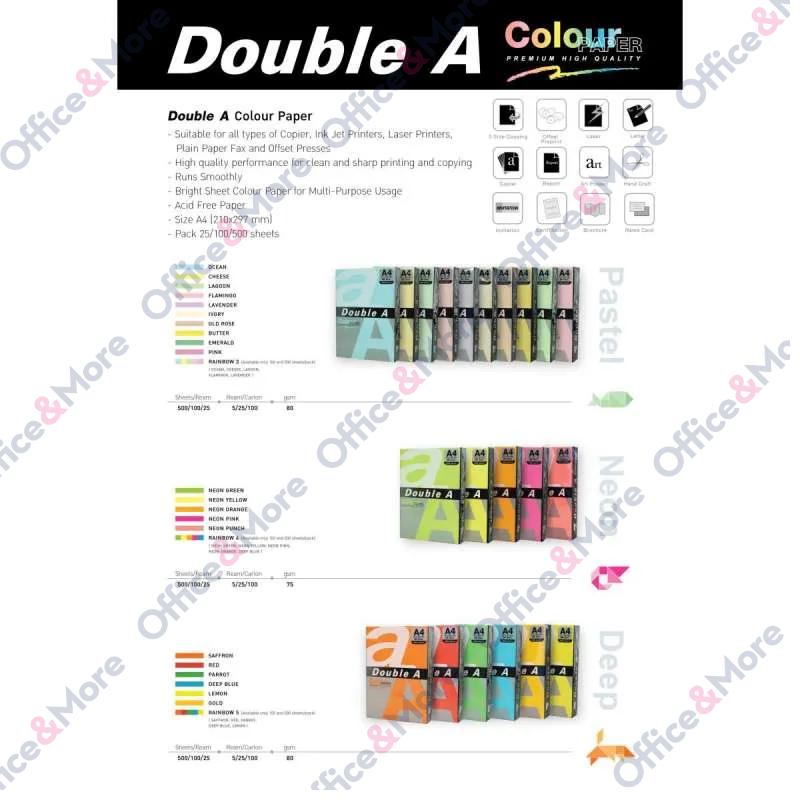 DOUBLE A FTK A4 80G 100L INTENZIV CRVENA (RED) 