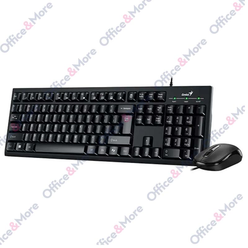 GENIUS KM-100SE USB US crna tastatura+ USB crni mi 