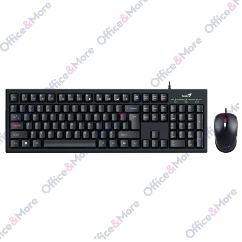 GENIUS KM-100SE USB US crna tastatura+ USB crni mi 