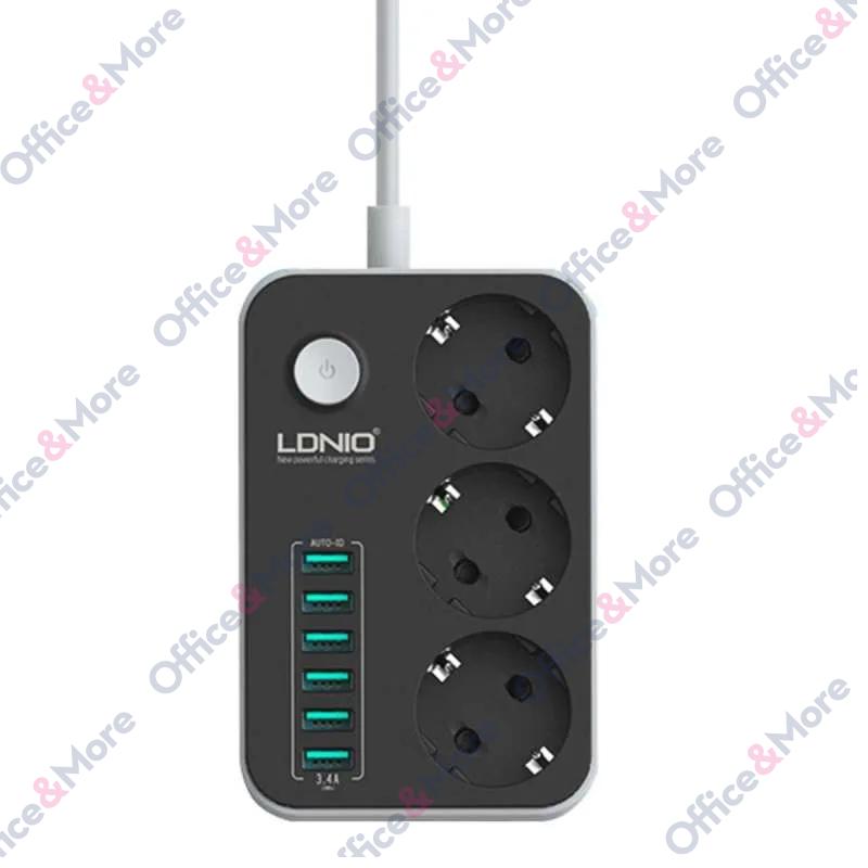 LDNIO PRODUŽNI KABL SE3631 3xPR+6xUSB 1.6m 