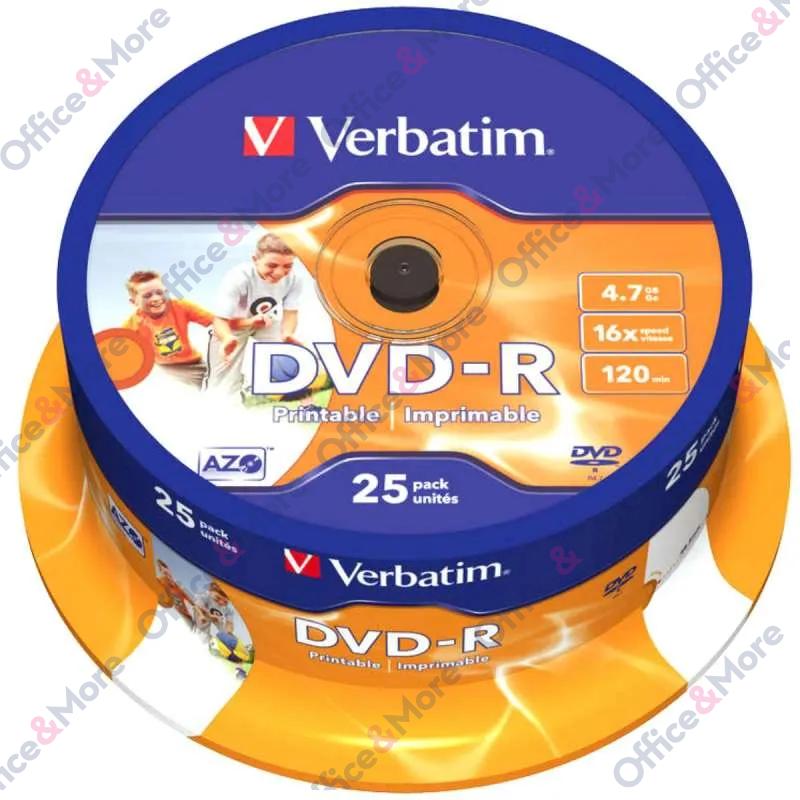 VERBATIM DVD-R 25/1 PRINTABLE 4,7GB 16X 