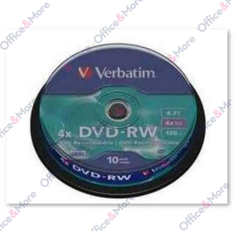 VERBATIM DVD-RW 10/1 SPINDLE 4,7 4X 