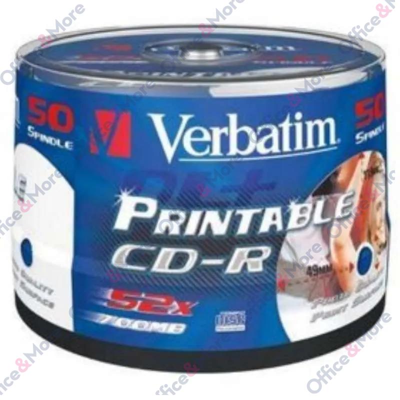 VERBATIM CD-R 50/1 SPINDLE PRINTABLE 700MB 52X 