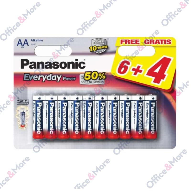 PANASONIC BATERIJA ALK.LR6-AA-1,5V,pak.6+4 