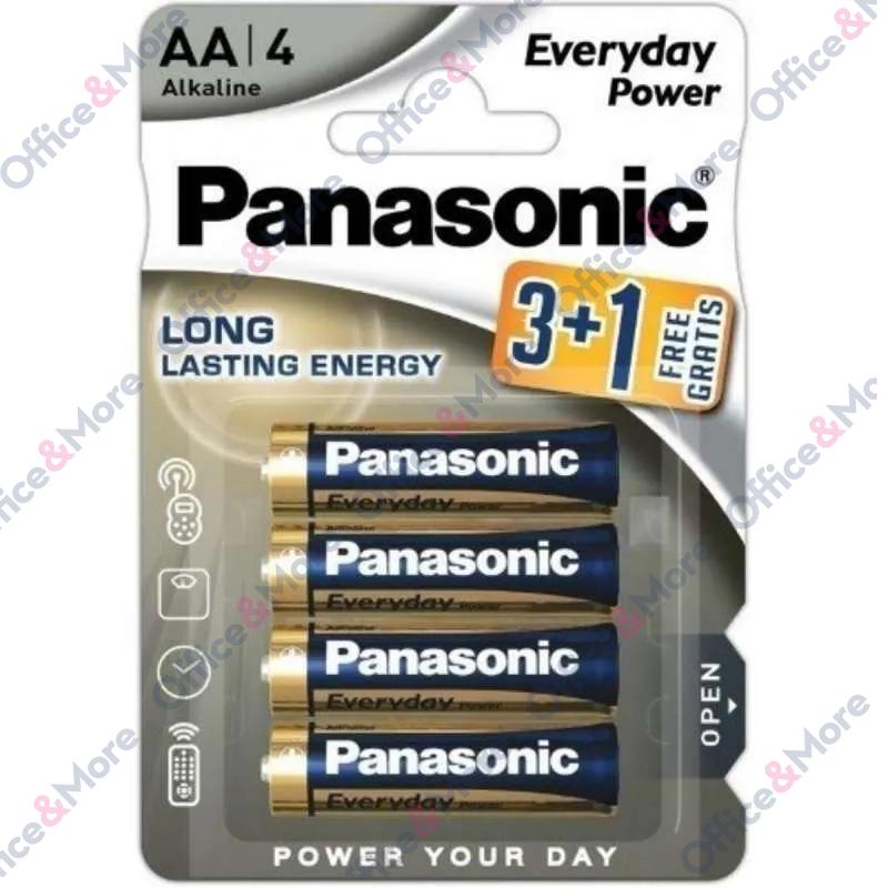 PANASONIC BATERIJA ALK.LR6-AA-1,5V,pak.3+1 