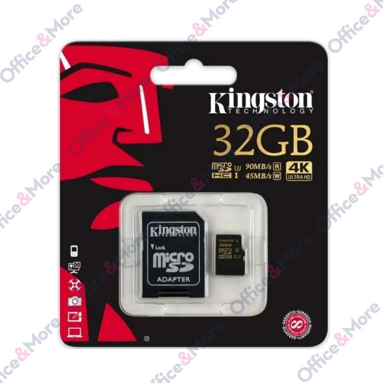 KINGSTON MICRO SD 32GB + ADAPTER UHS-I Class 3 