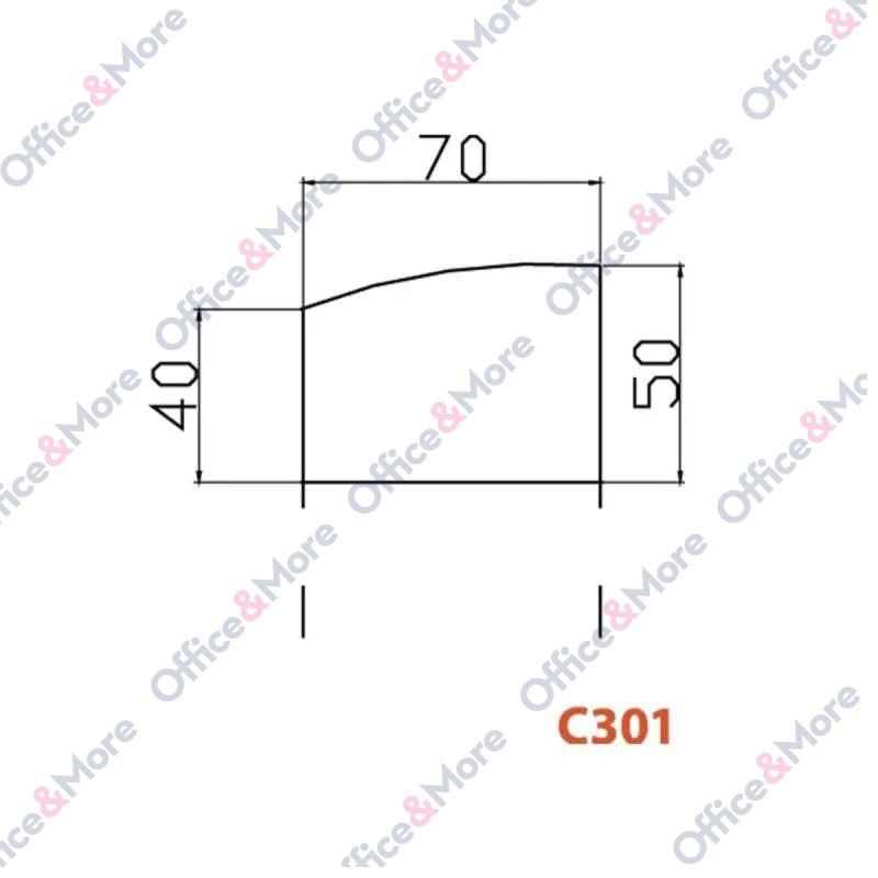 OMF PLOČA C301 70/50/40 SIVA 